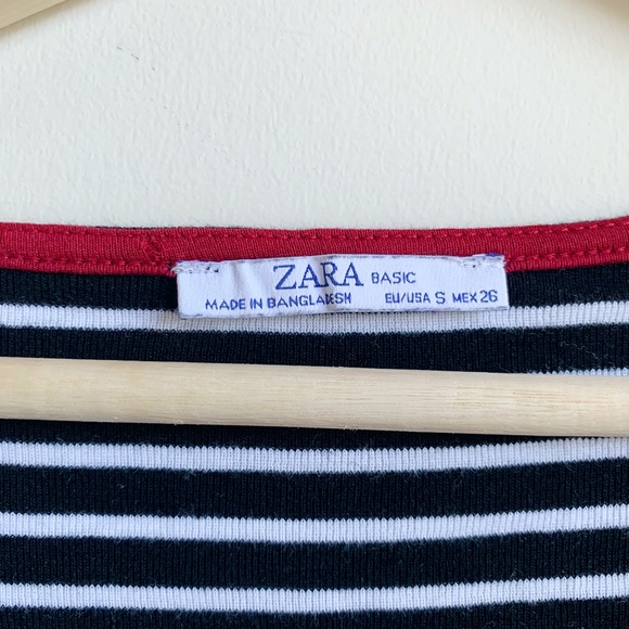 2 for $25 - Zara Stripped Boat Neck Top - Picture 2 of 3